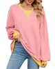 Autumn and winter contrasting round neck loose long sleeved sweatshirt jacket for women