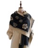 Explosive camellia imitation cashmere scarf women's decorative double-sided shawl long section jacquard hundred with warmth