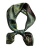 Spring and Autumn Square Scarf Women Simple Vintage Printed Neck Towel Satin Color Blocking Silk Scarf