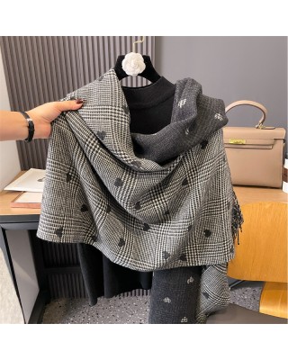 2024 fall and winter new love bird's nest scarf fashion wild thickened warm two-sided shawl