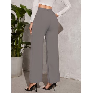 New spring, autumn and summer female solid color high waist draping comfortable casual Slim through