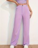 New spring, autumn and summer female solid color high waist draping comfortable casual Slim through