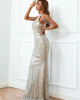 Evening Sleeveless Wrap Premium Sequin Gowns