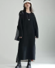 Round-Neck Casual Long Sleeves Loose Solid Color  Sweater Dresses