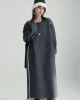 Round-Neck Casual Long Sleeves Loose Solid Color  Sweater Dresses