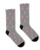 Flat needle double black heel socks breathable sports socks for men and women can wear pink