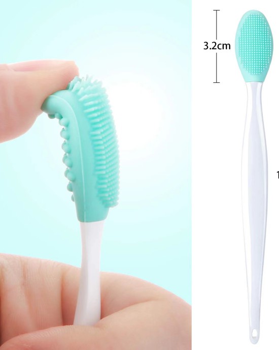 Long-handled beauty tools to clean pores artifact face corner cleaning stick blackhead cleaning brush silicone nose brush