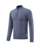 Men's long sleeved quick drying clothes, outdoor fitness training clothes, high elasticity semi open zipper sports T-shirt, running shirt