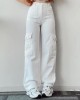 2024 new versatile casual pants mid-waist three-dimensional pockets pants waisted workers Dress Pants