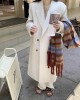 Feeling loose and elegant, shoulder length suit, retro wool coat, niche French medium length women's coat