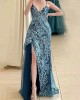 New three-dimensional positioning floral dress long banquet temperament slim slimming evening dress