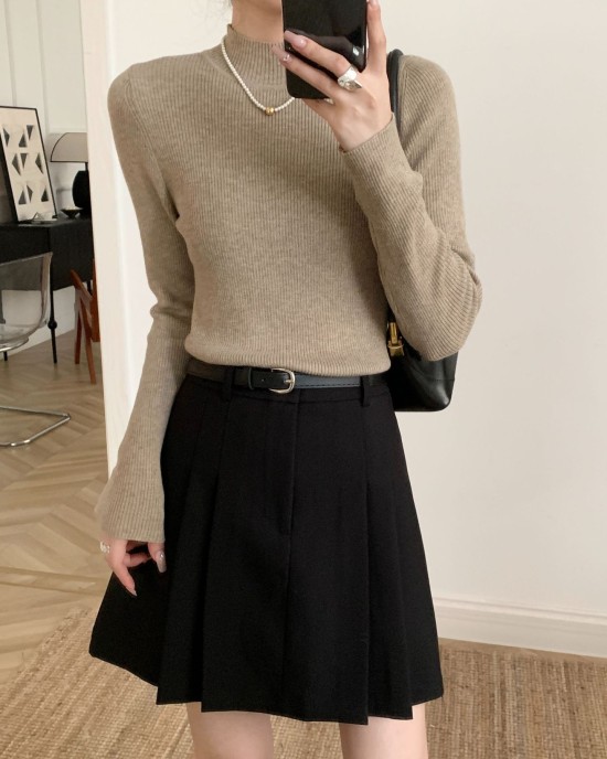 Wool blend yarn high elasticity autumn and winter versatile base sweater